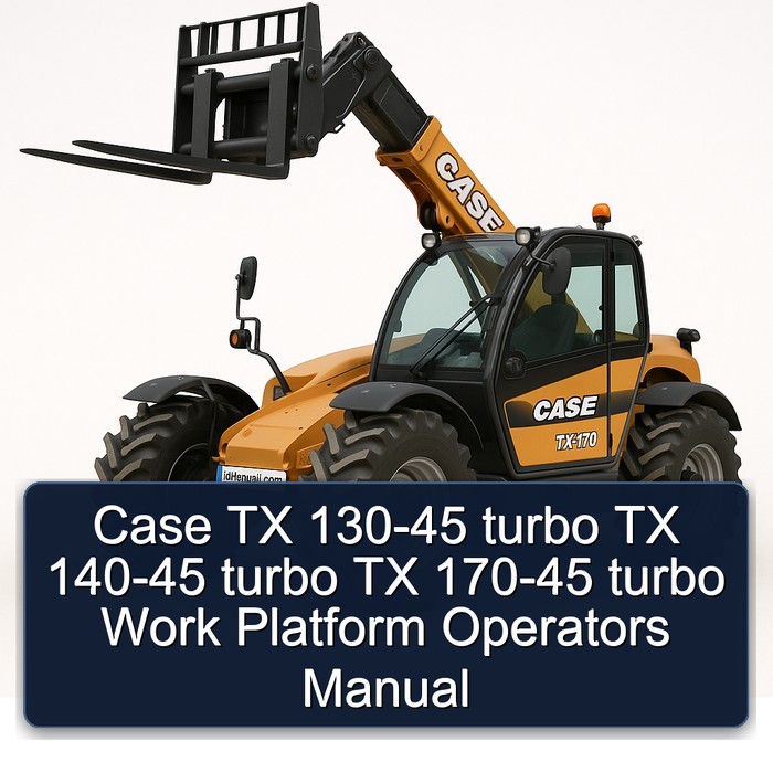 Case TX 130-45 turbo TX 140-45 turbo TX 170-45 turbo Work Platform Operators Manual