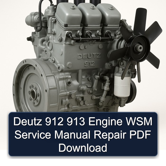 Deutz 912 913 Engine WSM Service Manual Repair PDF Download