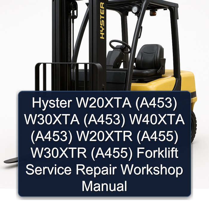 Manual de Servicio y Reparación de Montacargas Hyster W20XTA, W30XTA, W40XTA, W20XTR, W30XTR