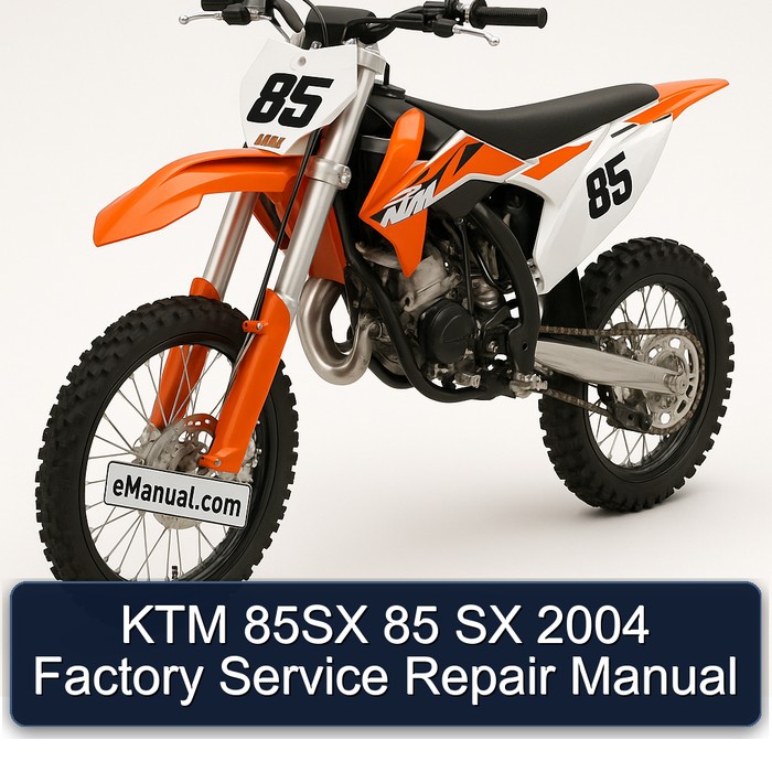 KTM 85SX 85 SX 2004 Factory Manual de servicio y reparación