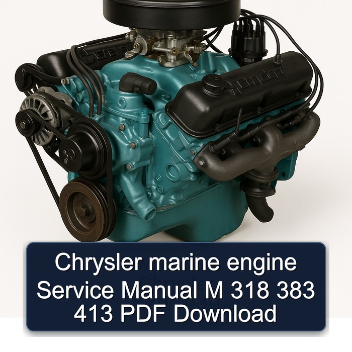Manual de Servicio Motores Marinos Chrysler M 318 383 413 PDF