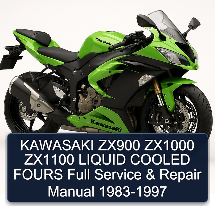 KAWASAKI ZX900 ZX1000 ZX1100 LIQUID COOLED FOURS Full Service & Repair Manual 1983-1997