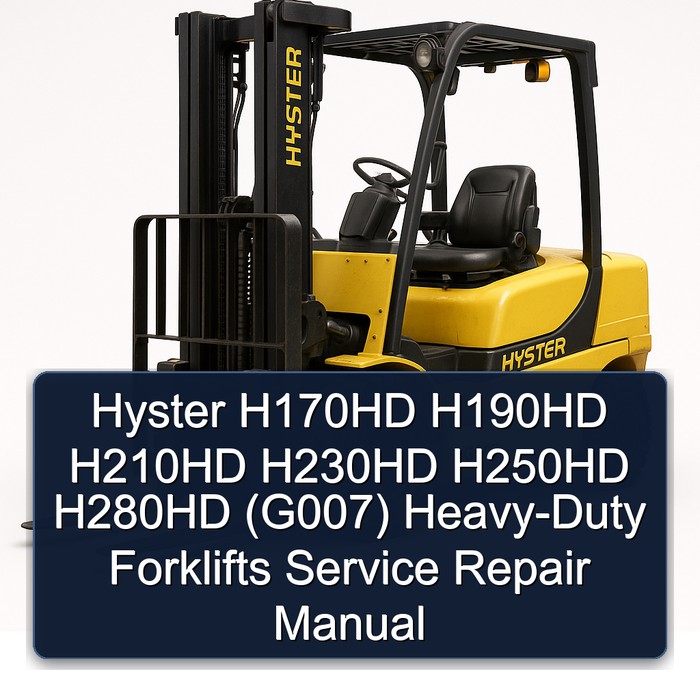 Hyster H170HD - H280HD (G007) Schwerlast-Gabelstapler Servicehandbuch