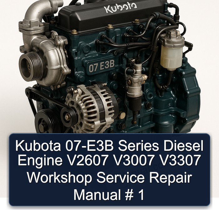 Kubota 07-E3B Series Diesel Engine V2607 V3007 V3307 Workshop Manual de servicio y reparación # 1