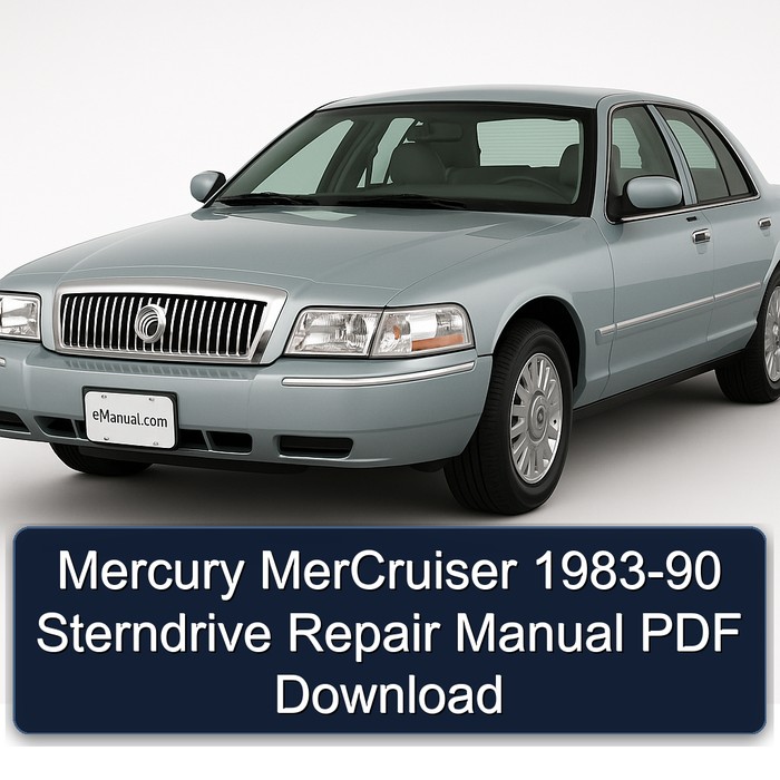 Mercury MerCruiser 1983-90 Sterndrive Repair Manual PDF Download