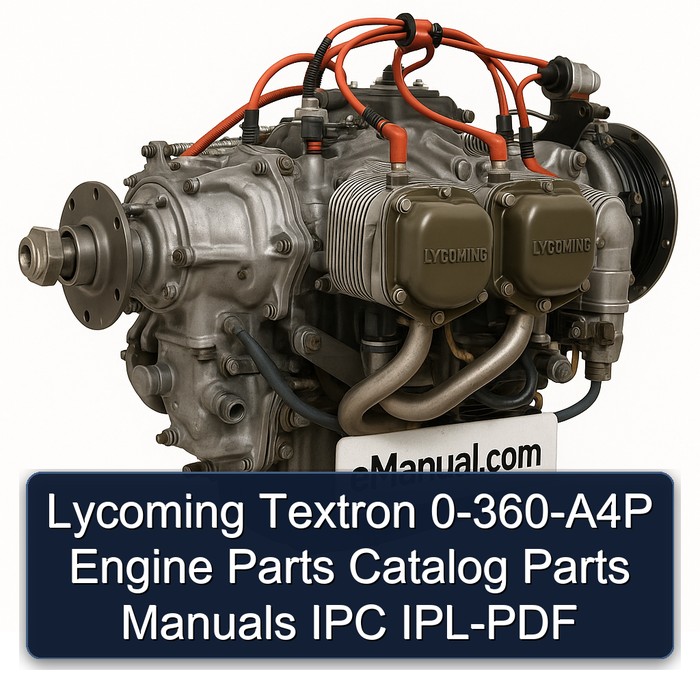 Lycoming Textron 0-360-A4P Engine Parts Catalog Parts Manuals IPC IPL-PDF 