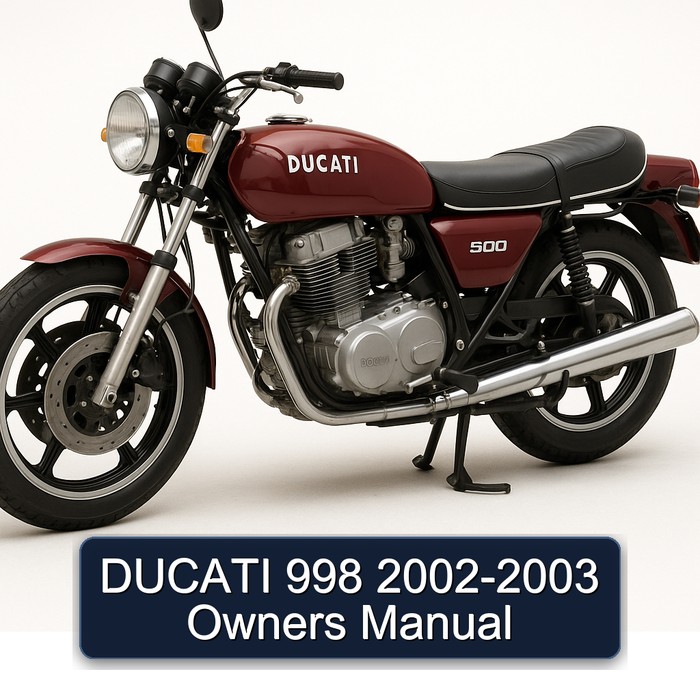 DUCATI 998 2002-2003 Owners Manual