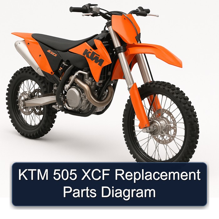 KTM 505 XCF Replacement Parts Diagram