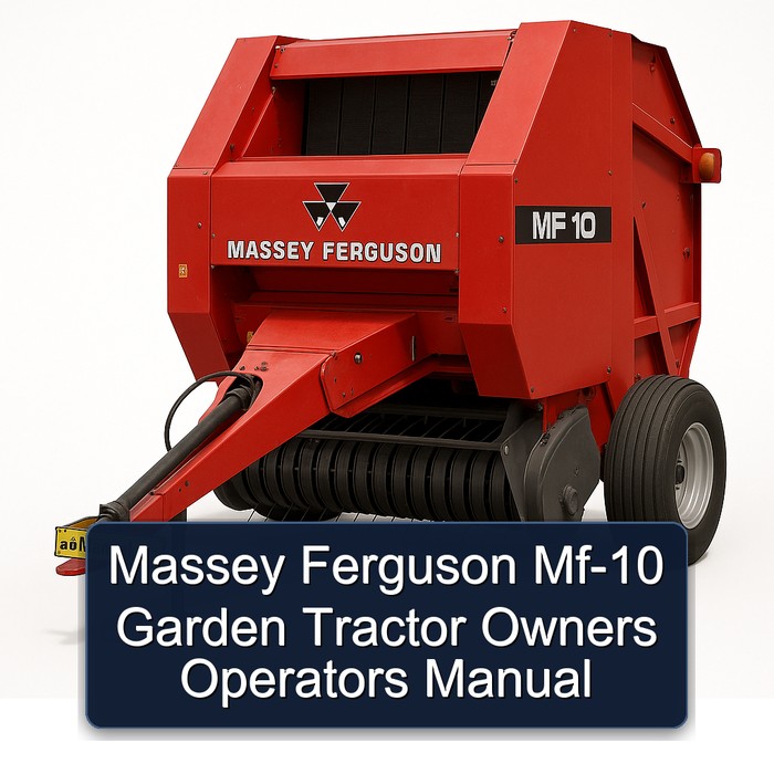 Massey Ferguson Mf-10 Garden Tractor Owners Operators Manual