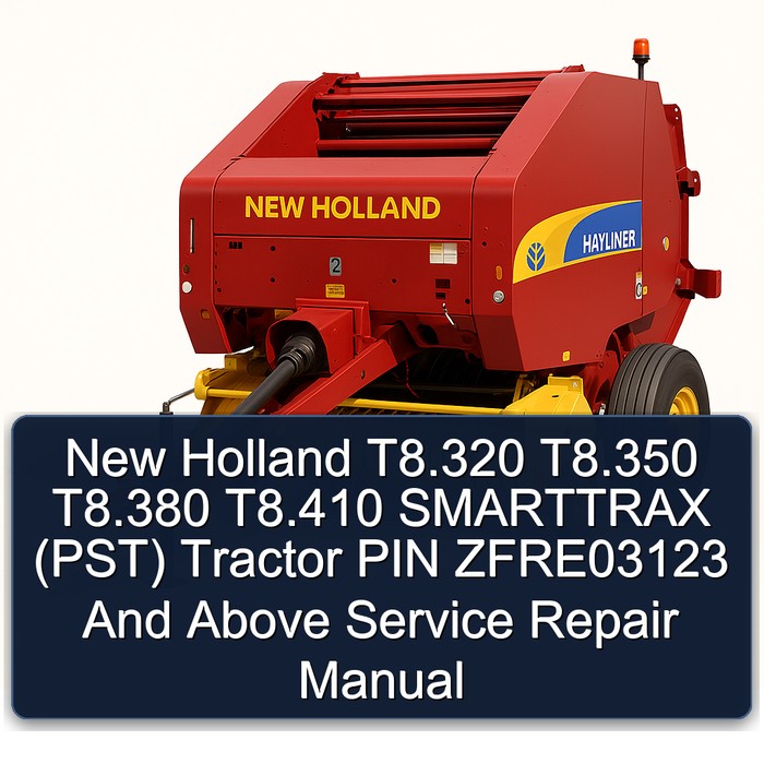 New Holland T8.320 T8.350 T8.380 T8.410 T8.380 SMARTTRAX T8.410 SMARTTRAX (PST) Tractor PIN ZFRE03123 And Above Service Repair Manual