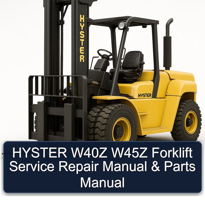 Manual de Servicio y Piezas para Montacargas Hyster W40Z y W45Z