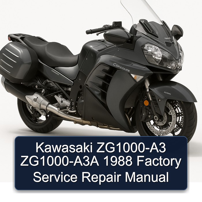Kawasaki ZG1000-A3 ZG1000-A3A 1988 Factory Service Repair Manual