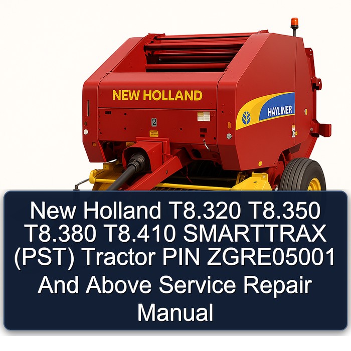 New Holland T8.320 T8.350 T8.380 T8.410 T8.380 SMARTTRAX T8.410 SMARTTRAX (PST) Tractor PIN ZGRE05001 And Above Service Repair Manual