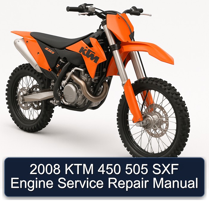2008 KTM 450 505 SXF Engine Manual de servicio y reparación
