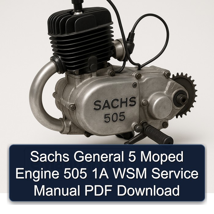 Sachs General 5 Moped Motor 505 1A WSM Service Handbuch PDF Download