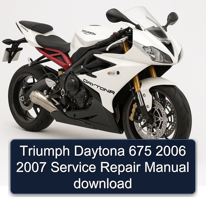 Triumph Daytona 675 2006 2007 Manual de servicio y reparación download