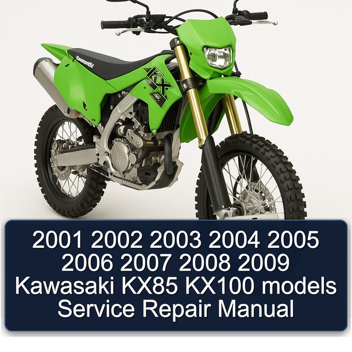 2001 2002 2003 2004 2005 2006 2007 2008 2009 Kawasaki KX85 KX100 models Manual de servicio y reparación