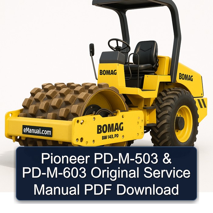 Pioneer Pd-M-503 & Pd-M-603 Workshop Service Repair Manual PDF Download