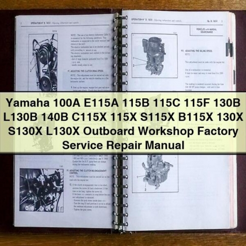 Yamaha 100A E115A 115B 115C 115F 130B L130B 140B C115X 115X S115X B115X 130X S130X L130X Outboard Workshop Factory Manual de servicio y reparación Download PDF