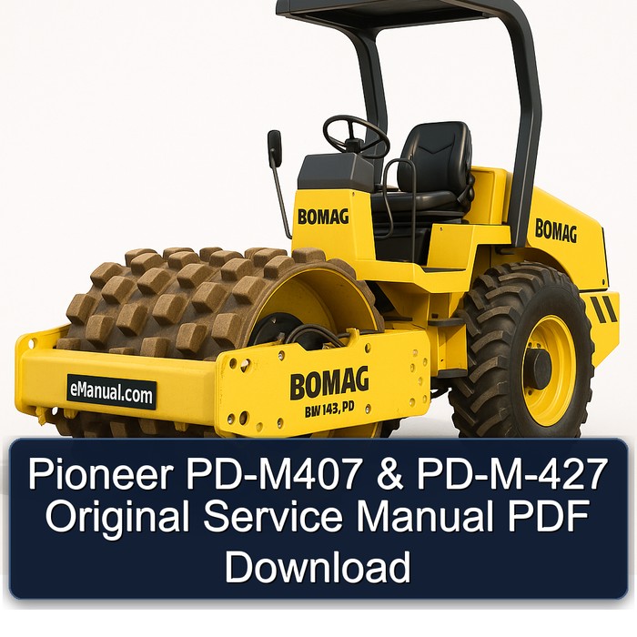 Pioneer Pd-M407 & Pd-M-427 Workshop Service Repair Manual PDF Download