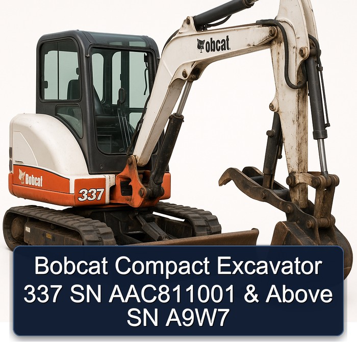 Bobcat Compact Excavator 337 SN AAC811001 & Above SN A9W7