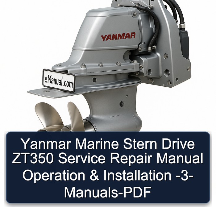 Yanmar Marine Stern Drive ZT350 Manual de servicio y reparación Operation & Installation -3- Manuals-PDF