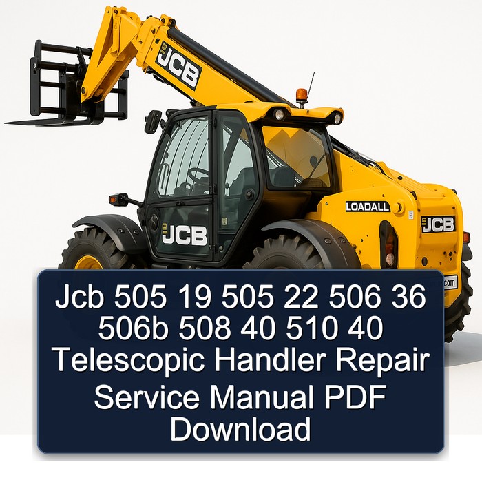Jcb 505 19 505 22 506 36 506b 508 40 510 40 Telescopic Handler Repair Service Manual PDF Download