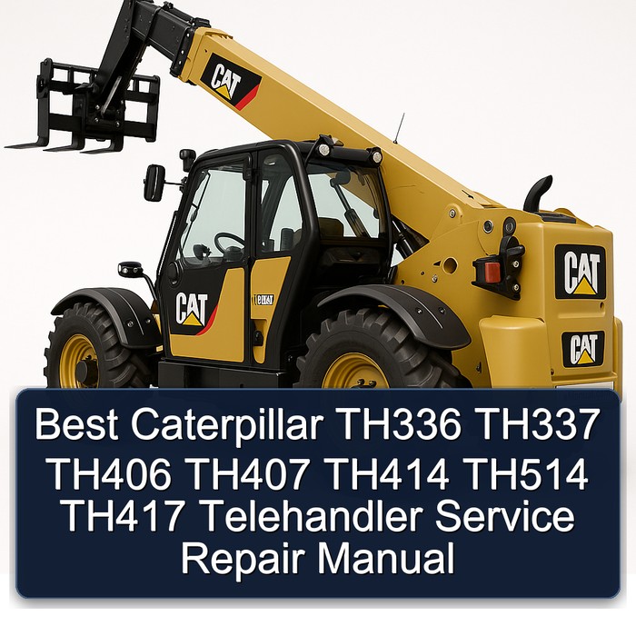 Best Caterpillar TH336 TH337 TH406 TH407 TH414 TH514 TH417 Telehandler Manual de servicio y reparación