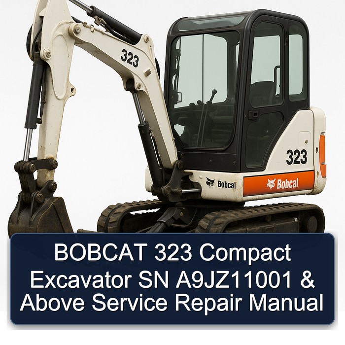 BOBCAT 323 Compact Excavator SN A9JZ11001 & Above Service Repair Manual 
