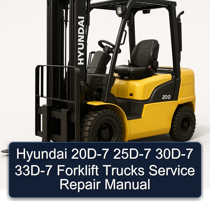 Manual de Servicio y Reparación para Montacargas Hyundai 20D-7, 25D-7, 30D-7, 33D-7