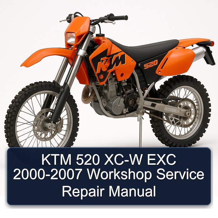 KTM 520 XC-W EXC 2000-2007 Workshop Manual de servicio y reparación