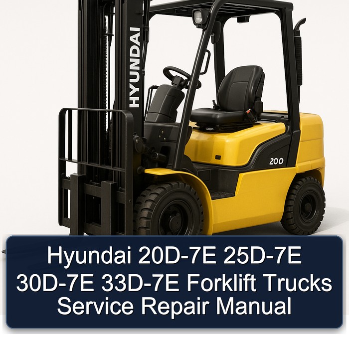 Manual de Servicio y Reparación de Montacargas Hyundai 20D-7E, 25D-7E, 30D-7E, 33D-7E
