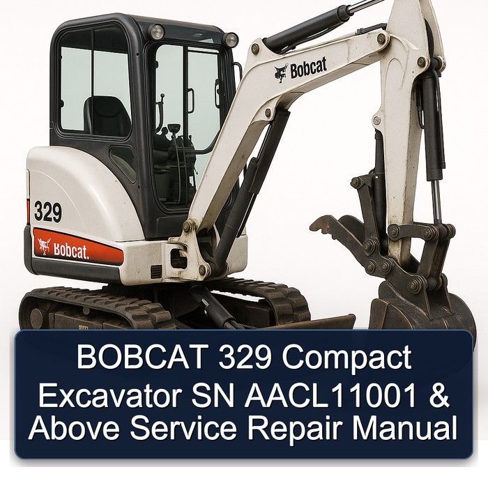 BOBCAT 329 Compact Excavator SN AACL11001 & Above Service Repair Manual 