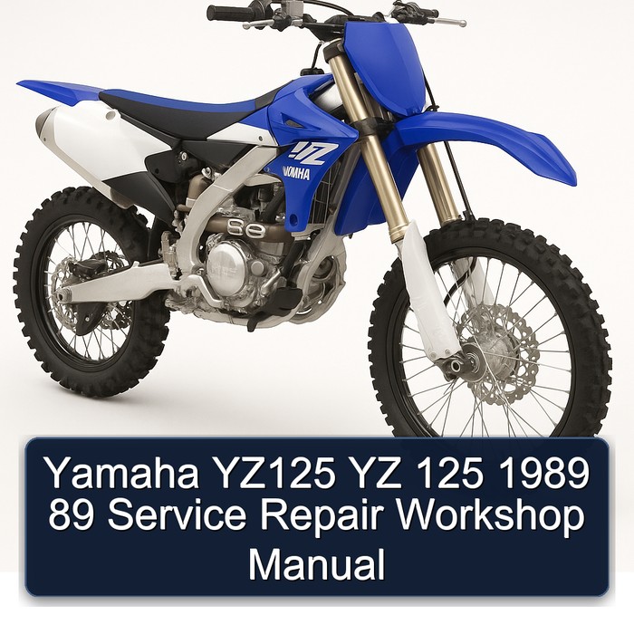 Yamaha YZ125 YZ 125 89 Workshop Service Repair Manual PDF Download