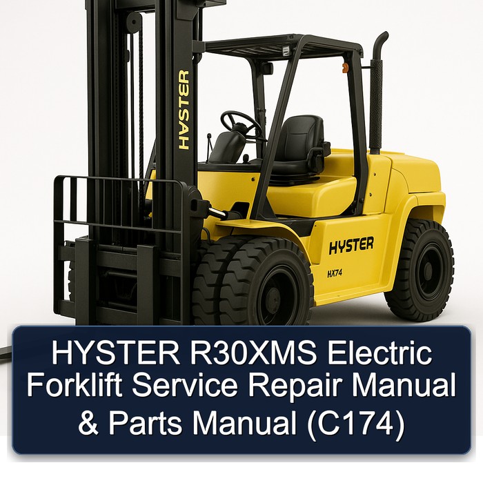 HYSTER R30XMS Electric Forklift Service Repair Manual & Parts Manual (C174)