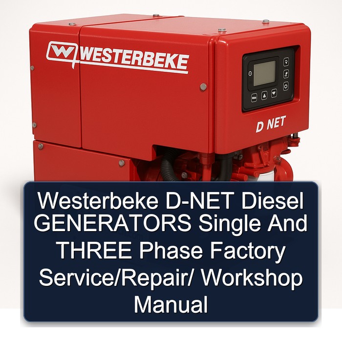 Westerbeke D-NET Diesel GENERATORS Single And THREE Phase Factory Service/Repair/ Workshop Manual