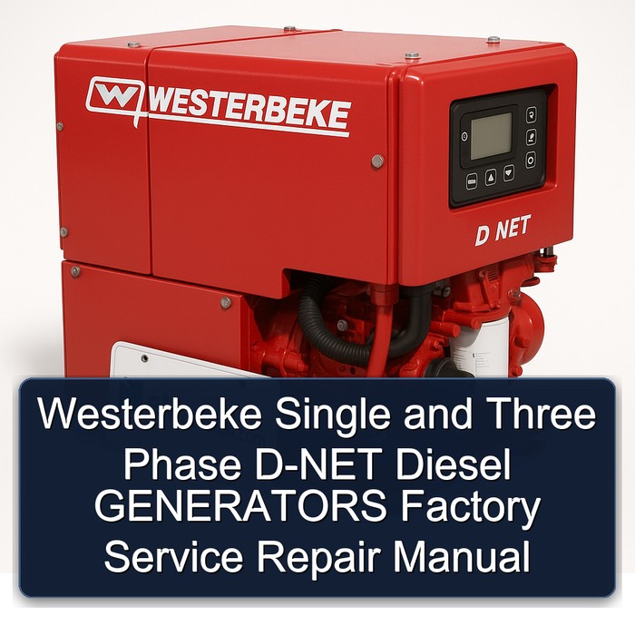 Westerbeke Single and Three Phase D-NET Diesel GENERATORS Factory Service Repair Manual