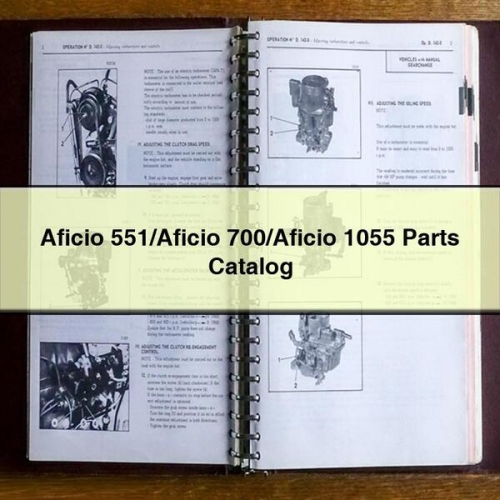 Ersatzteilkatalog für Aficio 551/700/1055