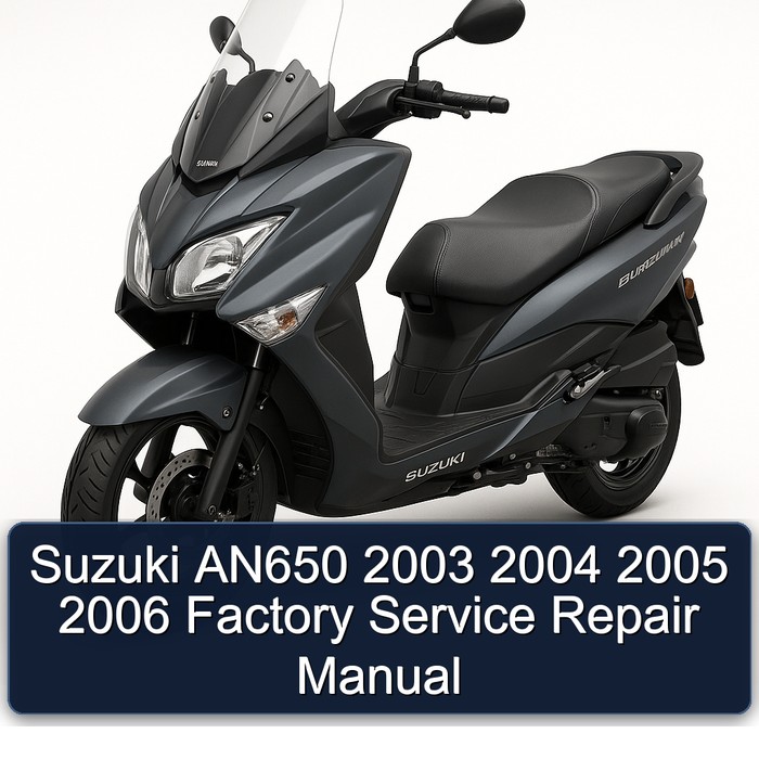 Suzuki AN650 2003 2004 2005 2006 Factory Manual de servicio y reparación