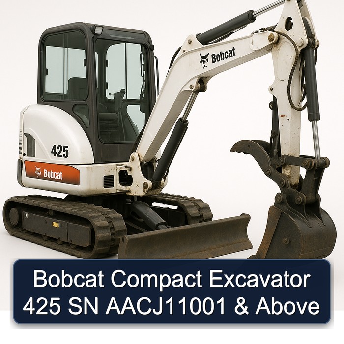 Bobcat Compact Excavator 425 SN AACJ11001 & Above