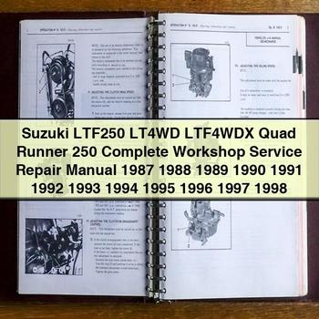 1987 Suzuki LTF250 LT4WD LTF4WDX Quad Runner 250 Workshop Service Repair Manual PDF Download