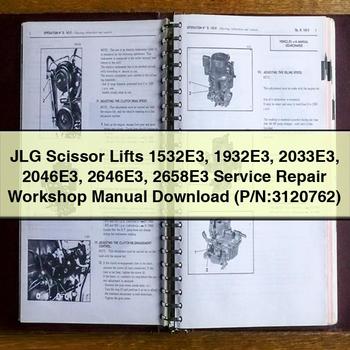 JLG Scissor Lifts 1532E3 1932E3 2033E3 2046E3 2646E3 2658E3 Service Repair Workshop Manual  (P/N:3120762)