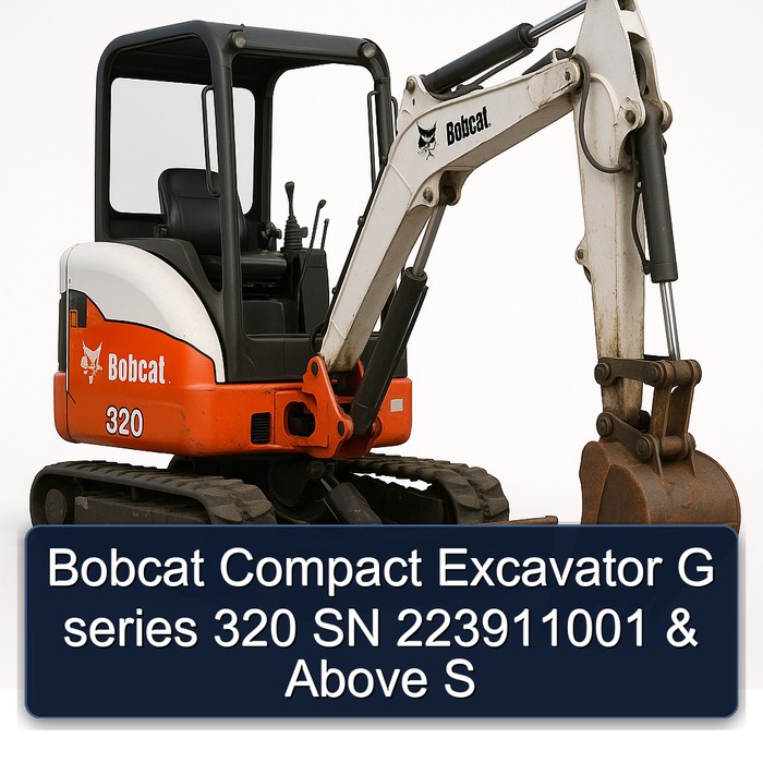 Bobcat Compact Excavator G series 320 SN 223911001 & Above S