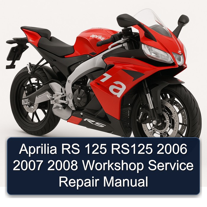 Aprilia RS 125 RS125 2006 2007 2008 Workshop Manual de servicio y reparación