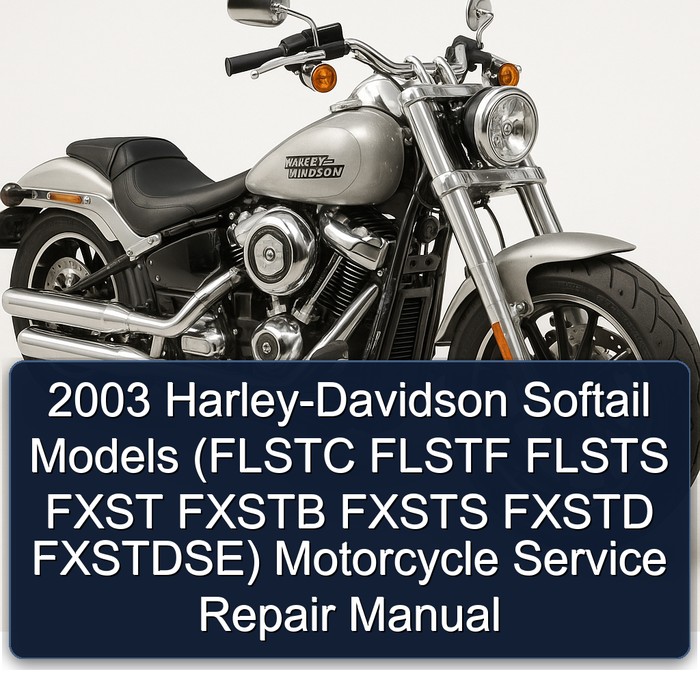2003 Harley-Davidson Softail Models (FLSTC FLSTF FLSTS FXST FXSTB FXSTS FXSTD FXSTDSE) Motorcycle Manual de servicio y reparación