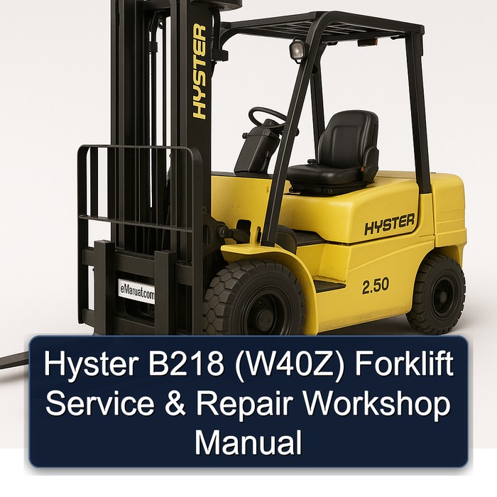 Manual de Servicio y Reparación de la Carretilla Elevadora Hyster B218 (W40Z)