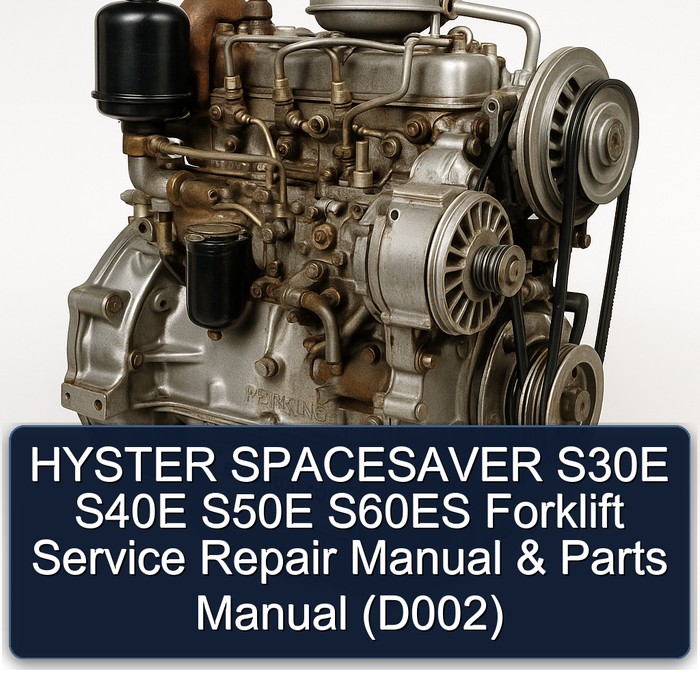 Manual de Servicio y Piezas para Montacargas Hyster Spacesaver S30E, S40E, S50E, S60ES (D002)