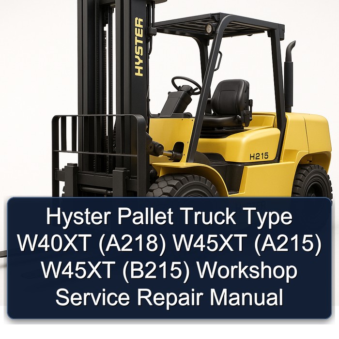 Manual de Reparación y Servicio para Carretillas Elevadoras Hyster W40XT, W45XT