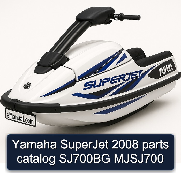 Yamaha SuperJet 2008 parts catalog SJ700BG MJSJ700