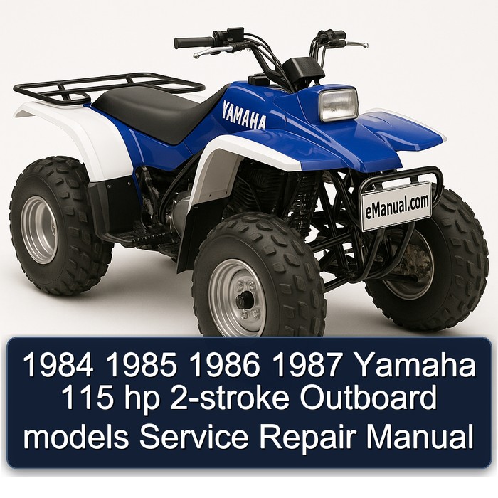 1984 1985 1986 1987 Yamaha 115 hp 2-stroke Outboard models Service Repair Manual